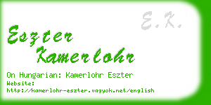 eszter kamerlohr business card